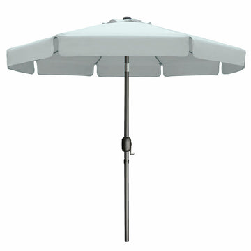 Marbueno Umbrella Steel 8 Ribs D300 Cm Polyester White Garden, Pool, Terrace 10491