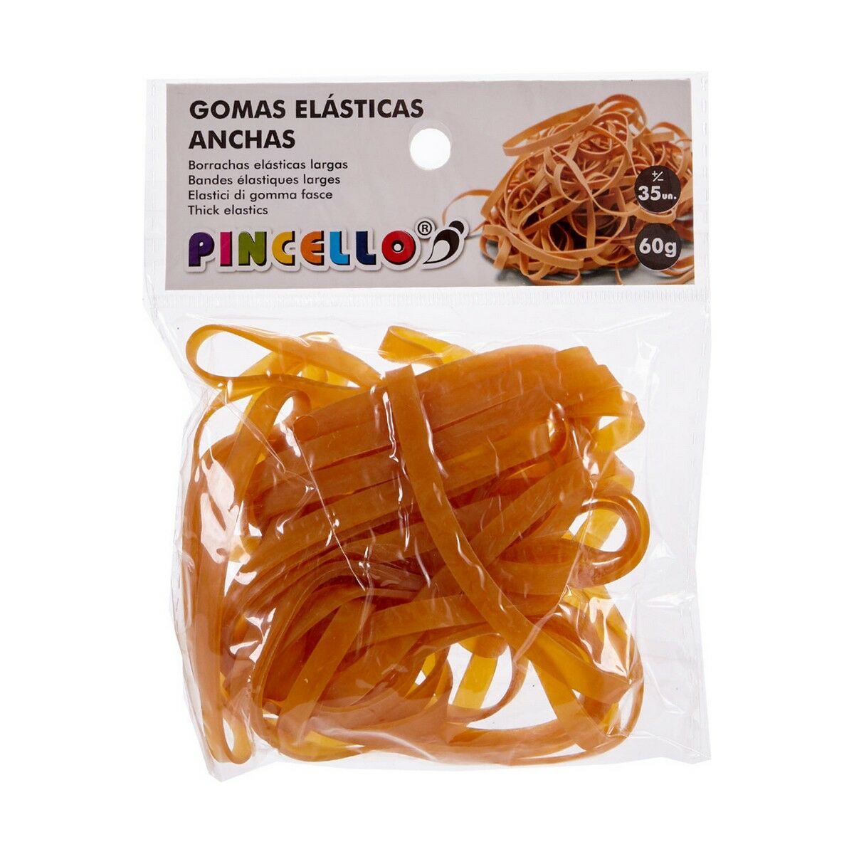 Elastic bands Pincello Yellow Broad (12 Units)