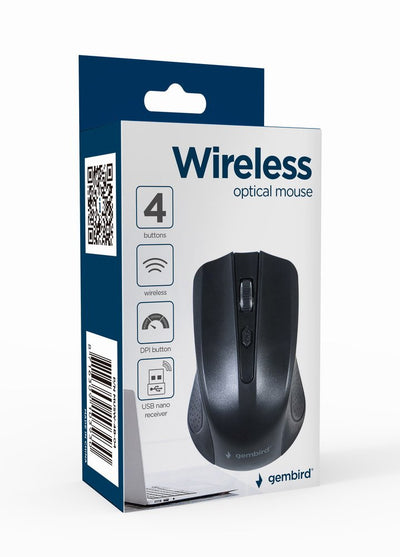 Gembird Mouse Óptico Wireless 4 Buttons 1600 DPI Black MUSW-4B-04 — image 1