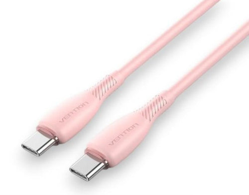 Vention USB Cable 2.0 Type-c Trvpf USB Type-c Male USB Type-c Male Up To 60W 480Mbps 1M Pink — image 1