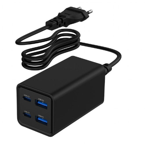 Charger Universal 65W GaN 2x USB-A 2x USB-C Charging Fast Black — image 1
