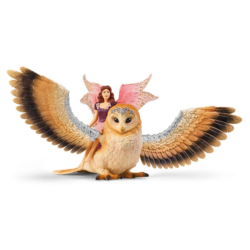 Schleich Figure Set Bayala Elfe Auf Glitzer-eule V2, Spielfigur 70789