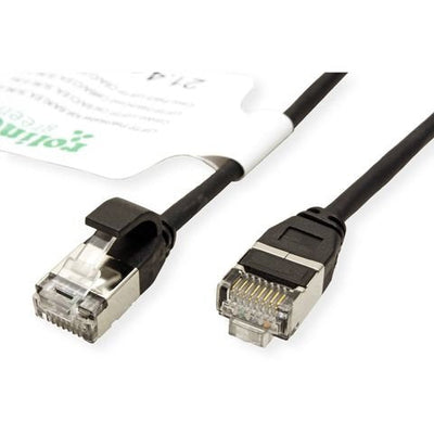 Roline Green U FTP Network Cable CAT.6A (class Ea), Lsoh, Slim, Black 0,3M — image 1