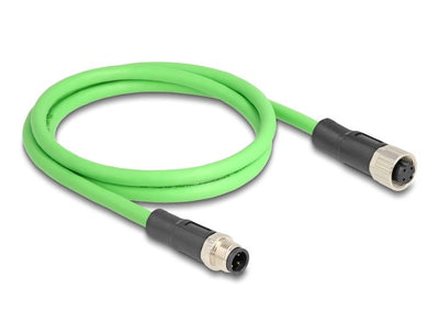 Delock 80406 Cable M12 Codificado D 4 Pin Male a Female Pur (tpu) 1M — image 1