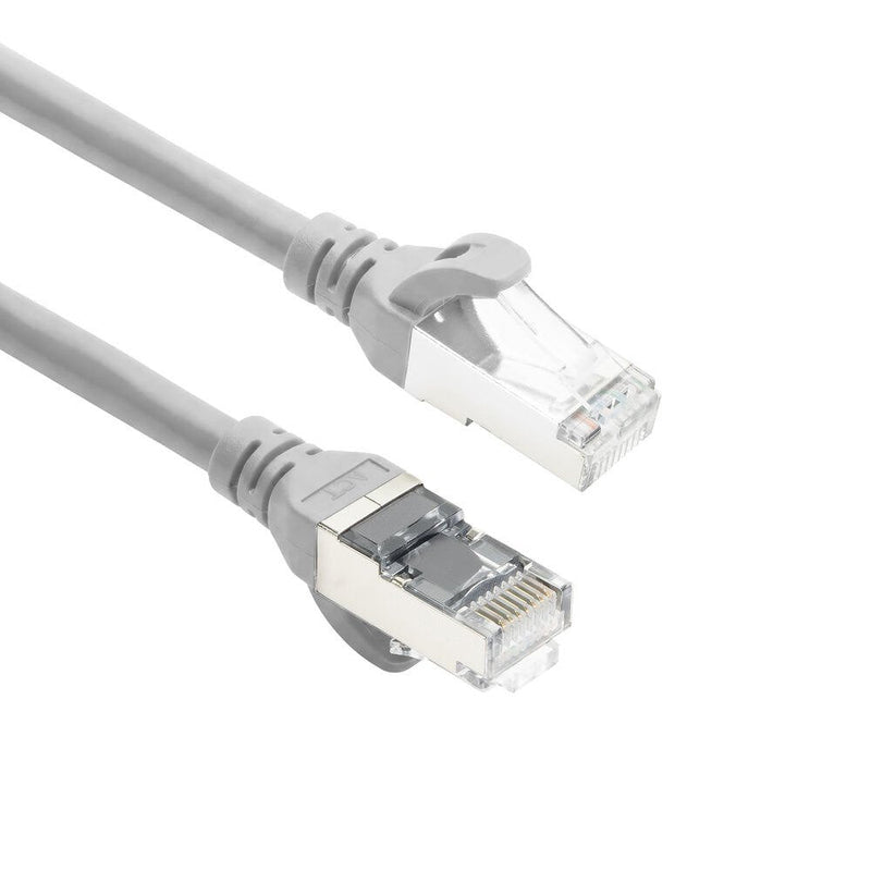 Grey 15 Meters Tpe S FTP CAT.6A Ultra-flex Patch Cable Snagless With RJ45 Connectors
