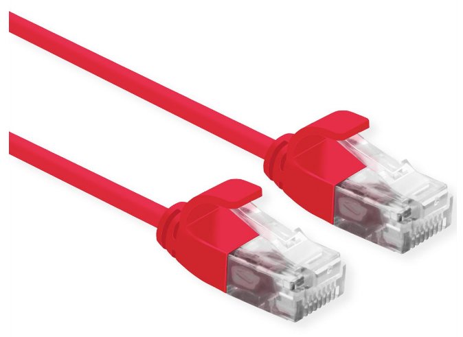 Roline UTP Datacenter Network Cable CAT.6A (class Ea), Lsoh, Slim, Rojo 3M