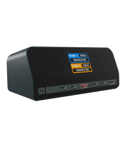 11-IN-1 Dockingstation With Power Delivery Lade-ports And Grossem Lcd-display, With 160W GaN Lade-adapter — image 1