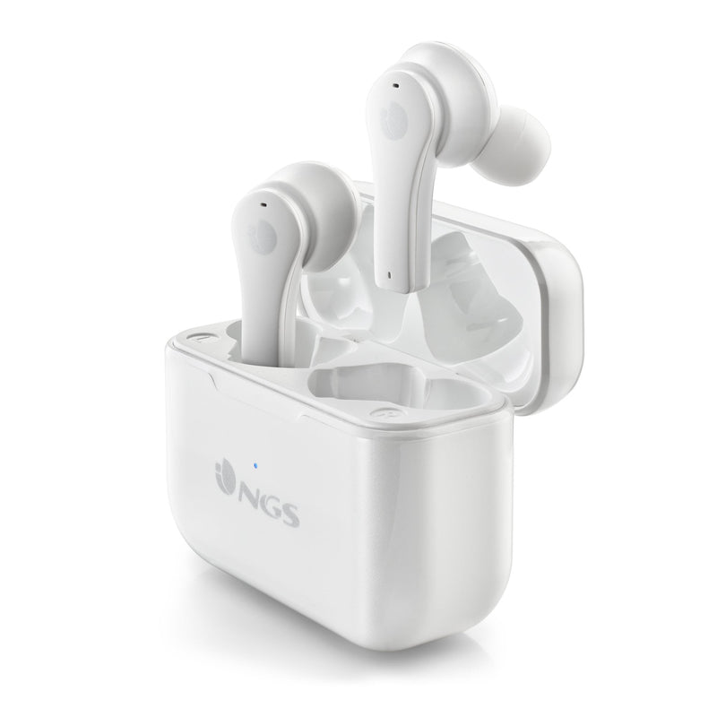 Ngs Headphones Bluetooth Ártica Bloom With Case Charging Battery Life 6H White