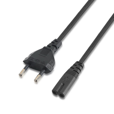 Aisens Cable Power Forma 8 - CEE7/16/M-C7/H - 1.50M - 100% Cobre Puro AWG18 - Black — image 1