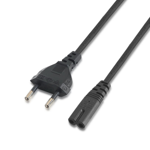 Aisens Cable Power Forma 8 - CEE7/16/M-C7/H - 1.50M - 100% Cobre Puro AWG18 - Black — image 1