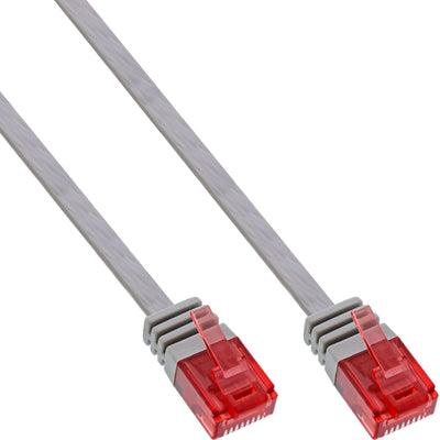 Inline Flat Ultraslim Network Cable U/UTP CAT.6 Gigabit Ready Grey 15M — image 1