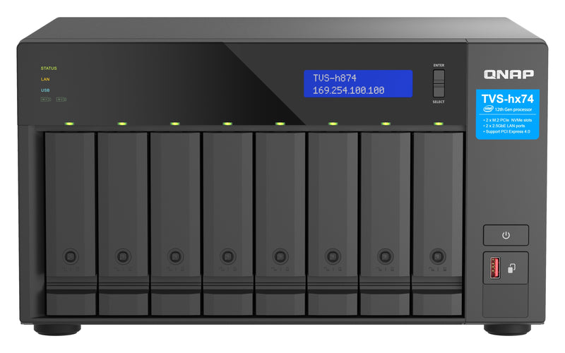 QNAP TVS-H874T-I7-32G Server NAS Tower Ethernet Black