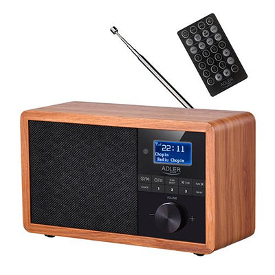 Adler Radio Dab + Bluetooth Ad 1184 Screen Lcd, Black/Marrã³n, Funciã³n Alarm — image 1
