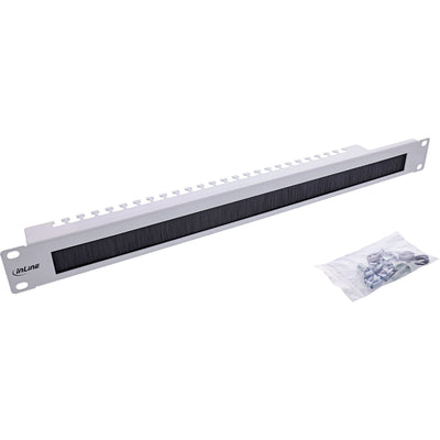 Inline® 19 Cable Entry Plate With Brush And Cable Strip, 1U, Ral 7035 — image 1