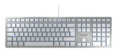Cherry Kc 6000 Slim For Mac Keyboard USB Qwertz German Silver — image 1