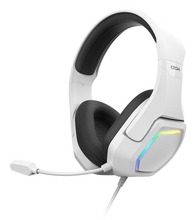 Headphones Krom Kopa Gaming 7.1 Virtual Blanc