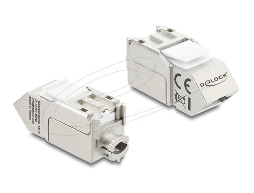 Delock Keystone Módulo RJ45 Connector Female a Lsa CAT.6A 45° Angulado Connector Female Apantallado 90° Guía C — image 1
