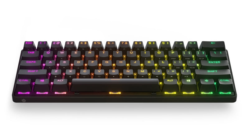 Steelseries Apex Pro Mini Wireless Keyboard USB + RF Wireless + Bluetooth QWERTY English Ee. Uu. Black