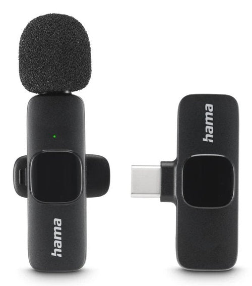 Hama Microphone Solapa Wireless - 2200 Ohm - USB-C - Sujeccion With Clip - Black — image 1