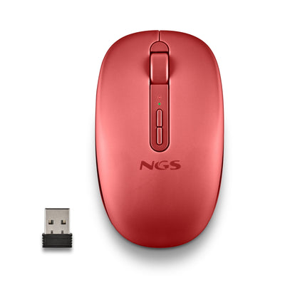 Ngs Mouse Ergonómico Wireless Fog Dual Fogdualred Quiet Up To 1600 DPI Red — image 1