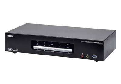 Aten CS1964 4 Ports USB 3.0 4K DisplayPort Triple Screen Kvmp, Conmutador KVM CS1964 — image 1
