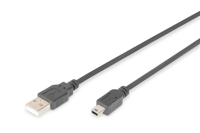 Digitus Cable Connection USB Type A-mini USB 1.8M Black — image 1