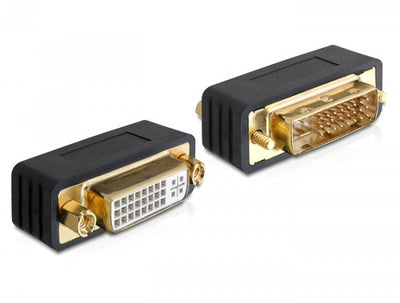 Delock Adapter DVI(24 + 5) - DVI(24 + 5) M/H Black — image 1