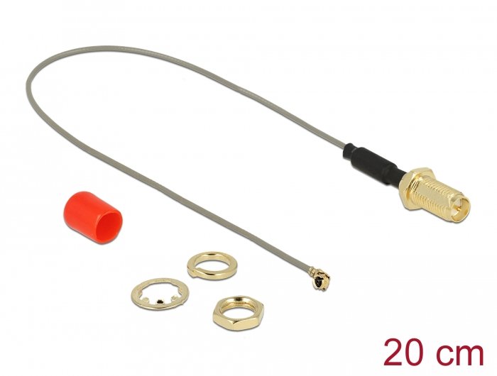 Delock Cable Antenna Rp-sma Connector Female Assembly Ferritkern a I-pex Inc. Mhf I Connector Male 1.13 20CM G