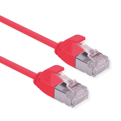 Roline Green U FTP Network Cable CAT.6A (class Ea), Lsoh, Slim, Red 1,5M — image 1
