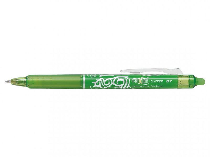 Pilot Pen Frixion Ball Clicker Roller Ink 0.4MM Colour Housing Green Claro