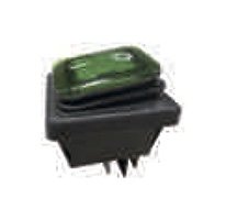 Bachmann Wippenschalter Serie 3627, Aus Switch Bel., 2POLIG, IP65, Black Grn