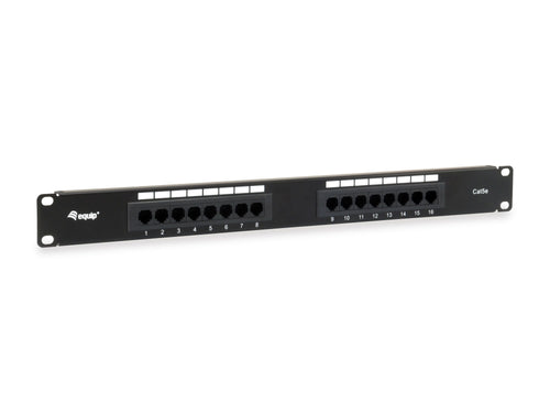 Equip Patch Panel 16x RJ45 CAT.5E 19 1U Without Blindaje Black — image 1