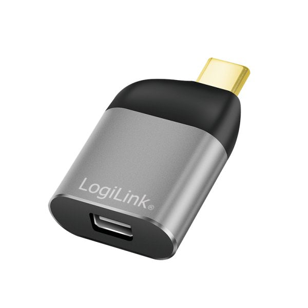 Logilink CUA0205 Cambiador Género USB Cable Type-c Mini DisplayPort Black Grey