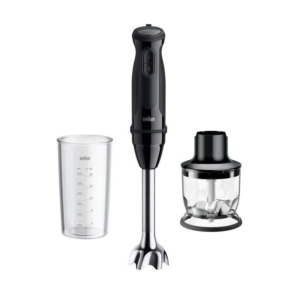 Braun Blender Inmersión Multiquick 3 MQ30201M 0,6 L 900W Negro Acero Satinado