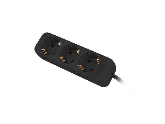 Lanberg Power Strip 3 Sockets Schuko Black 1.5M