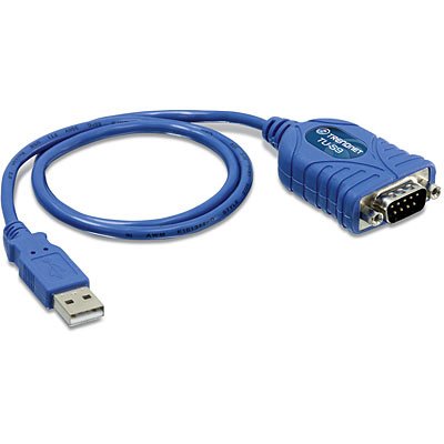 Trendnet Adapter USB a Serial (TU-S9) Trendnet TU-S9, RS-232, USB 1.1, Male/Male Blue — image 1