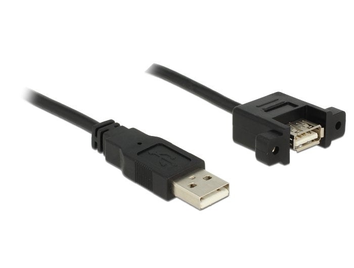 Delock 1M 2XUSB2.0-A USB Cable 2.0 USB a Black