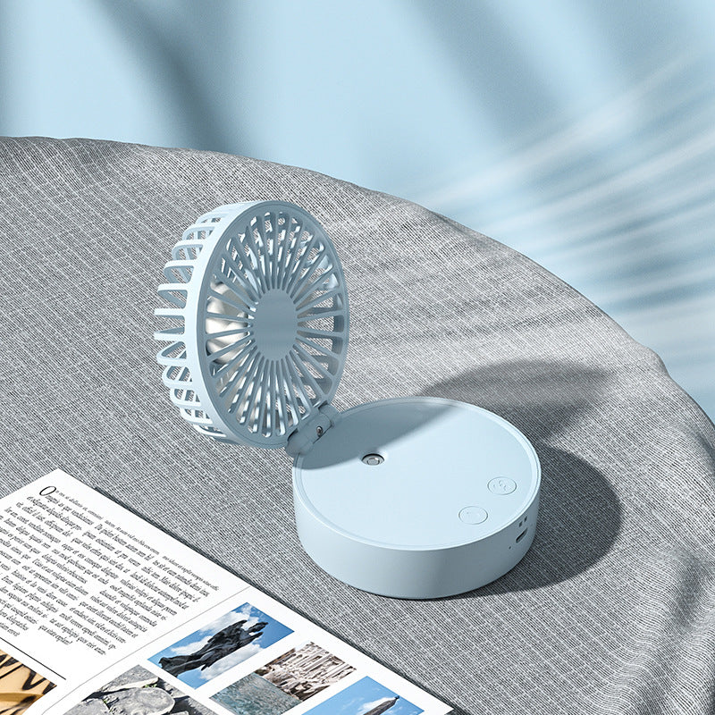 Usb Fan 4-In-1 Spray Fan Handheld Neck Hanging Fan With Removable Battery For Strong Wind And Light Sound