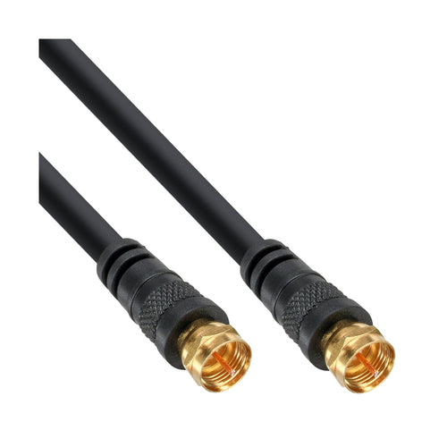 Inline Cable Sat Premium 2X Blindado 2X F-plug 85DB Black 10M — image 1