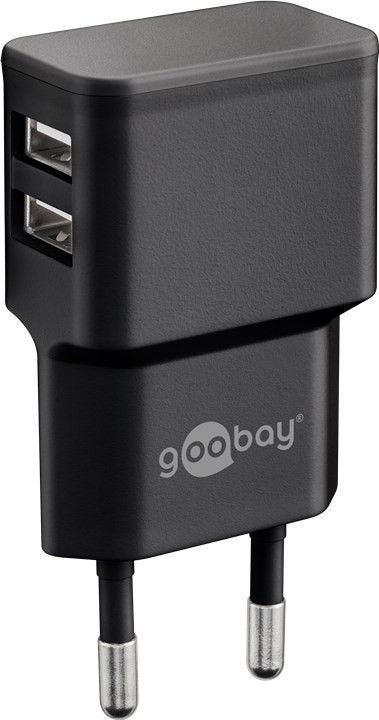 Charger USB a 2-FACH Black USB Steckernetzteil, 2,4A, 12W