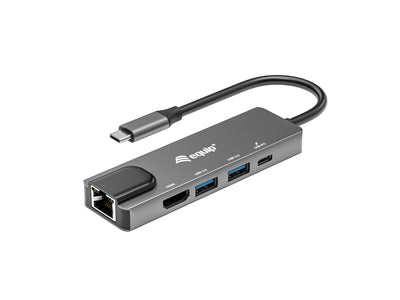 Equip Dock Usb-c-hdmi, Gigabit Lan, 2XUSB3.0, 100WPD 0,25M — image 1