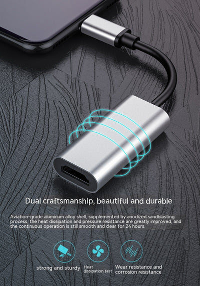 Type-CToHDMI Adapter 4 K30Hz60Hz Aluminum Alloy Typec Converter