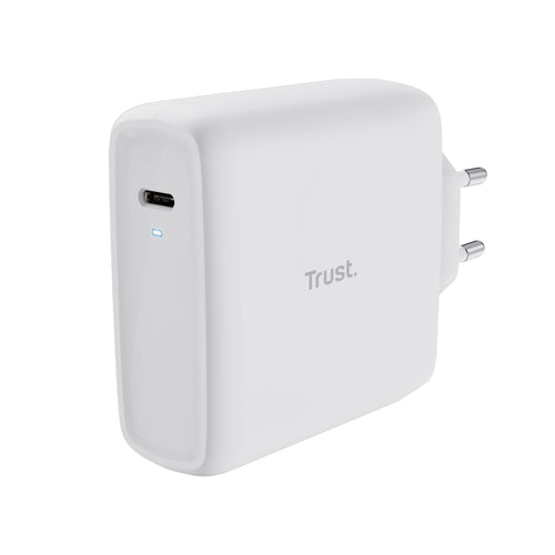 Trust Wall Charger 25140 USB-C 100W Compatible Pd And Pps 5A Colour White Includes USB Cable -c a USB-C 2M — image 1