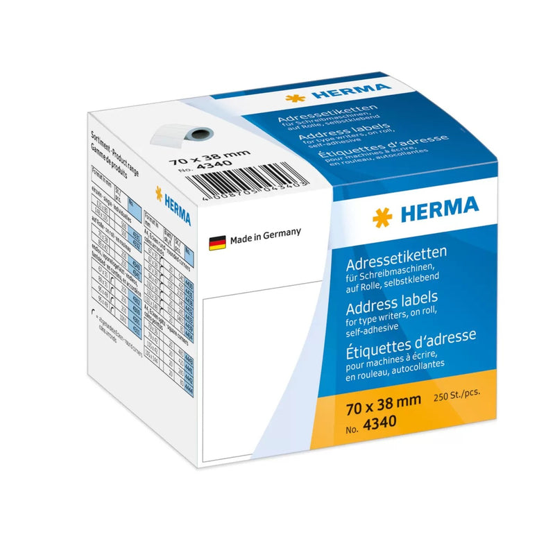 Herma Adressetik. a Rollen White 70X38 Mm Paper 250 St.