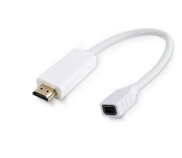 Microconnect Hdmmdp Adapter Cable Vídeo 0,1M HDMI Type a Standard Mini DisplayPort White — image 1