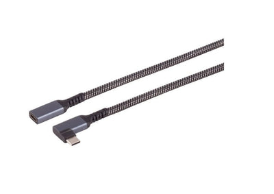 Verlängerungscable USB-C 3.2 90° Pd Textilummantelung 0,5M — image 1