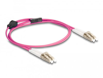 Delock Lwl Cable With Armadura Metálica Lc Duplex a Lc Duplex Multimode OM4 1M — image 1