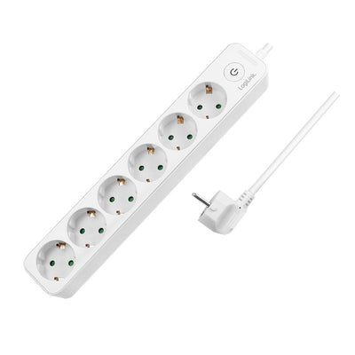 Logilink LPS247 Base Múltiple 1,5M 6 Salidas AC Indoor White — image 1