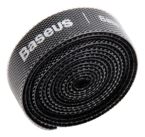 Baseus Tool Rainbow Circle Hook And Loop Straps / Velcro Tape Velcro Cable Organizer 1M Black (ACMGT-E01) — image 1