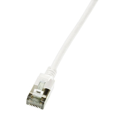 Logilink Patchkabel CAT.6A STP Tpe Slimline White 0,5M — image 1